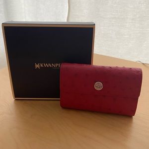 Kwanpen Genuine Ostrich Card Holder Wallet